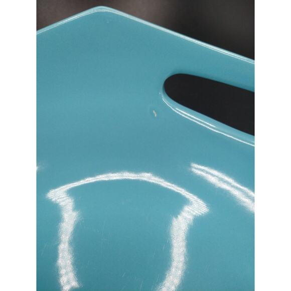 Dansk Classic Fjord 14" Handled Oval Platter – Sky Blue Stoneware (Flawed Glaze) - Picture 3 of 8